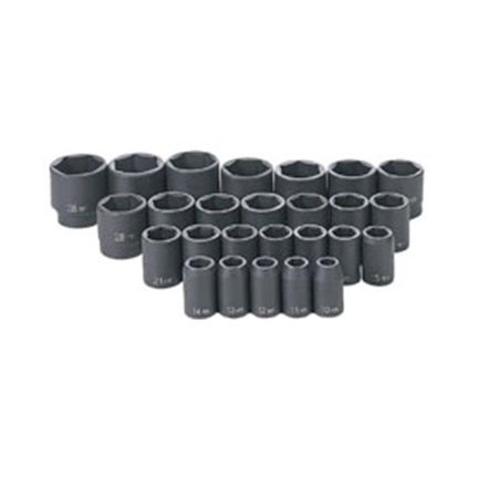 Grey Pneumatic Grey Pneumatic 1326M 0.5 in. Drive 26 Pc. Standard Length Metric Master Set GRY-1326M